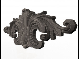 carved plaster molding decoration Model 3D