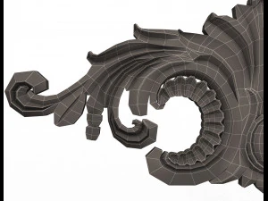 carved plaster molding decoration 3D Model