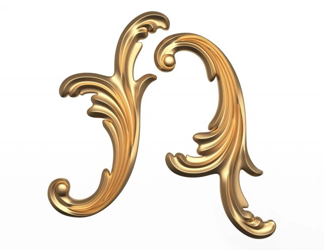corner carved decoration 3D Model .c4d .max .obj .3ds .fbx .stl .blend 