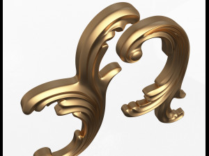 corner carved decoration 3D-Modell