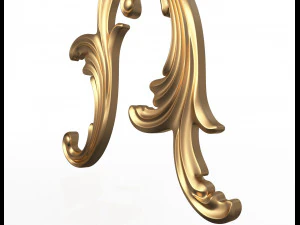 corner carved decoration 3D Model