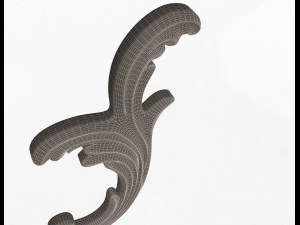 corner carved decoration 3D Model