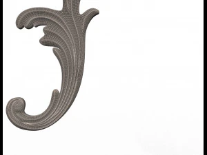 corner carved decoration 3D Model