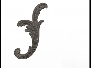 corner carved decoration 3D Model