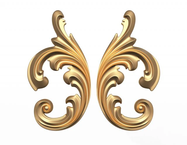 corner carved decoration cnc 02 3D Model .c4d .max .obj .3ds .fbx .stl .blend