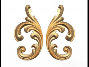 decora&ccedil;&atilde;o esculpida de canto cnc 02 Modelo 3D