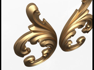 corner carved decoration cnc 02 3D Model