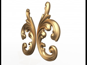 corner carved decoration cnc 02 3D Model