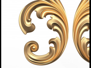 corner carved decoration cnc 02 3D Model