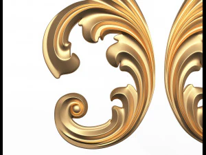 corner carved decoration cnc 02 3D Model