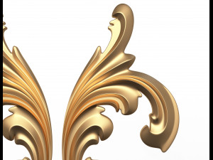 corner carved decoration cnc 02 3D Model