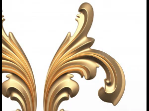 corner carved decoration cnc 02 3D Model