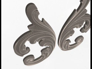 corner carved decoration cnc 02 3D Model