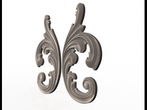 corner carved decoration cnc 02 3D Model