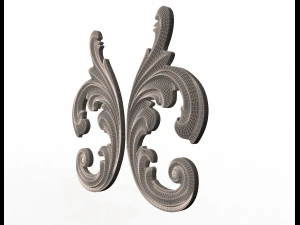 corner carved decoration cnc 02 3D Model