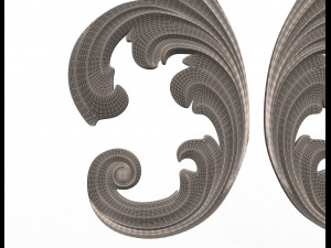 corner carved decoration cnc 02 3D Model