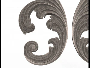 corner carved decoration cnc 02 3D Model