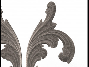 corner carved decoration cnc 02 3D Model