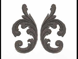 corner carved decoration cnc 02 3D Model