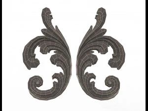 corner carved decoration cnc 02 3D Model