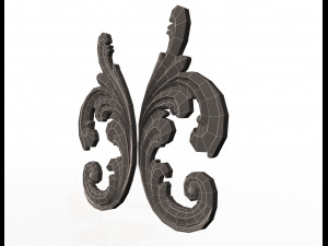 corner carved decoration cnc 02 3D Model
