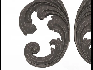 corner carved decoration cnc 02 3D Model