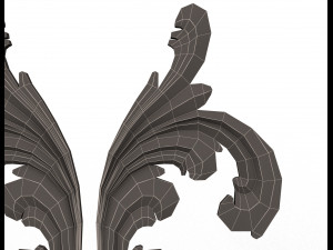 corner carved decoration cnc 02 3D Model