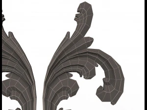 corner carved decoration cnc 02 3D Model
