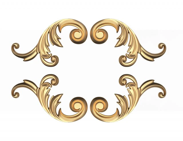 corner carved decoration cnc 03 3D Model .c4d .max .obj .3ds .fbx .stl .blend