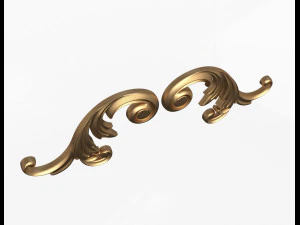corner carved decoration cnc 03 3D Model