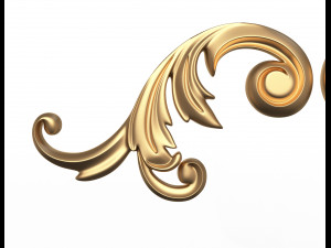 corner carved decoration cnc 03 3D Model