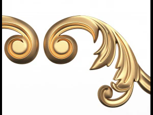 corner carved decoration cnc 03 3D Model