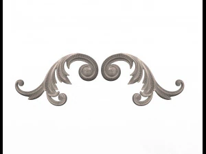 corner carved decoration cnc 03 3D Model