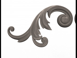 corner carved decoration cnc 03 3D Model