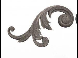 corner carved decoration cnc 03 3D Model