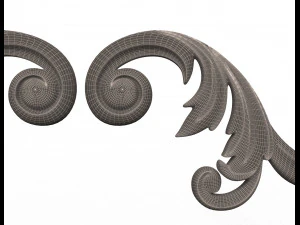 corner carved decoration cnc 03 3D Model