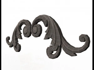 corner carved decoration cnc 03 3D Model