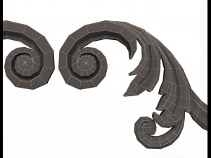 corner carved decoration cnc 03 3D Model