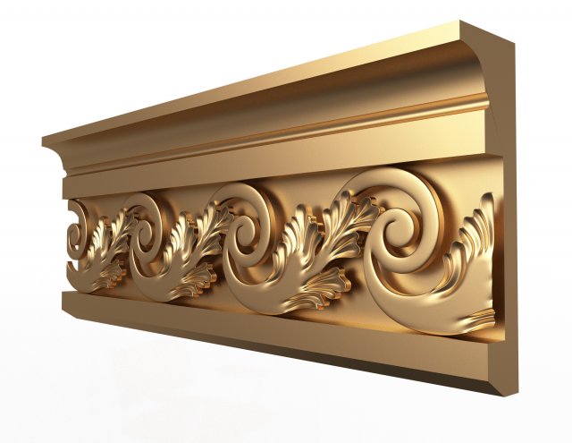 cornice decoration molding Model 3D .c4d .max .obj .3ds .fbx .stl .blend 