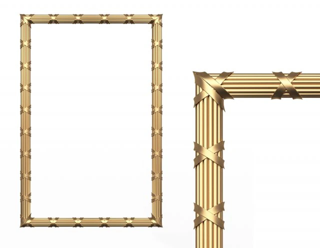 frame carved decoration cnc 3D Model .c4d .max .obj .3ds .fbx .stl .blend