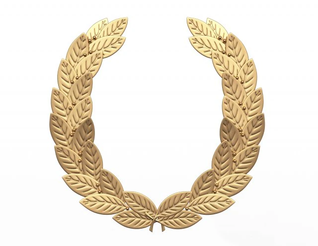 gold laurel wreath 3D Model .c4d .max .obj .3ds .fbx .stl .blend