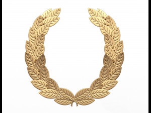 gold laurel wreath 3D मॉडल
