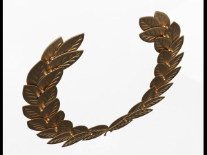 gold laurel wreath Modelo 3D