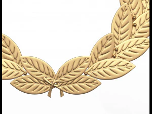 gold laurel wreath 3D Model