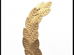 gold laurel wreath Modelo 3D