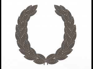 gold laurel wreath Modelo 3D