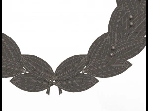 gold laurel wreath 3D Model
