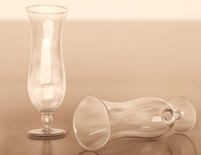 hurricane cocktail glass 3D Model .c4d .max .obj .3ds .fbx .stl .blend 