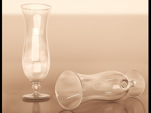 hurricane cocktail glass 3D Model
