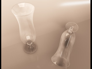 hurricane cocktail glass Modello 3D